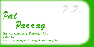 pal parrag business card